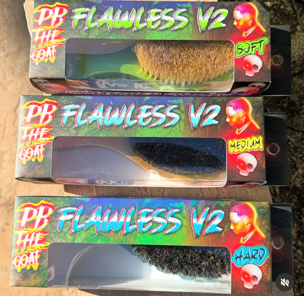 PB THE GOAT FLAWLESS V2 ALL 3 BRUSH BUNDLE!