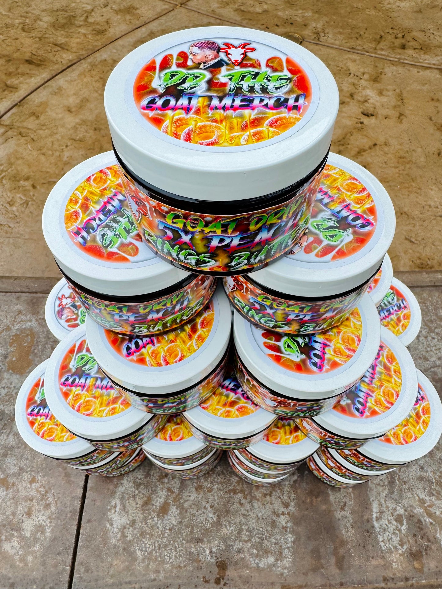 THE NEW GOAT DRIP 12 OZ 5X PEACH RINGS BUTTER + 5OZ PUMPKIN SPICE OIL!
