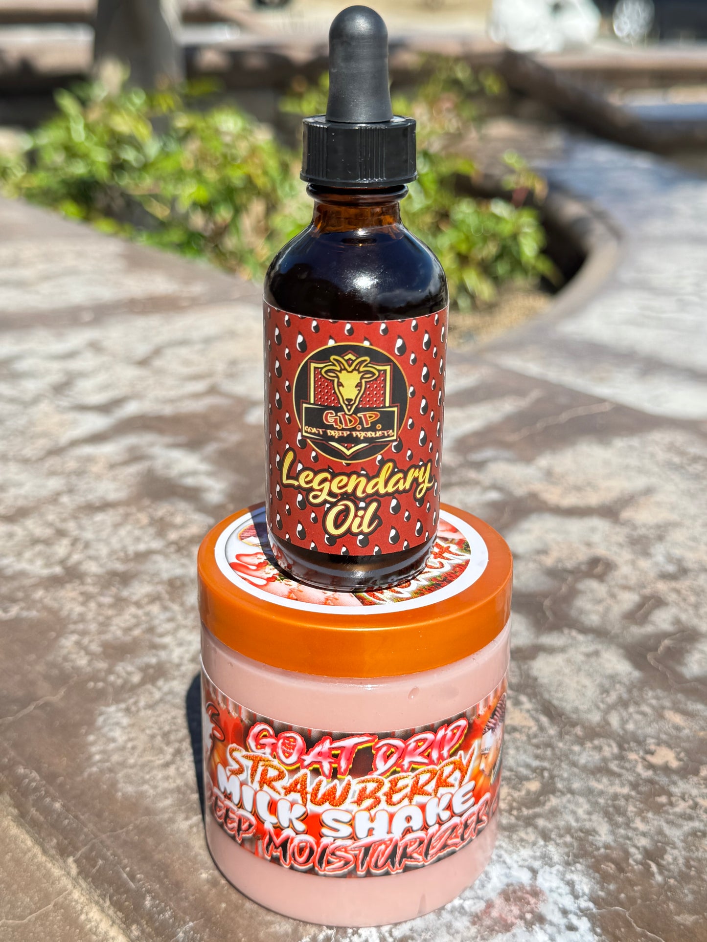 8oZ GOAT DRIP STRAWBERRY MILKSHAKE DEEP MOISTURIZER + LEGENDARY OIL