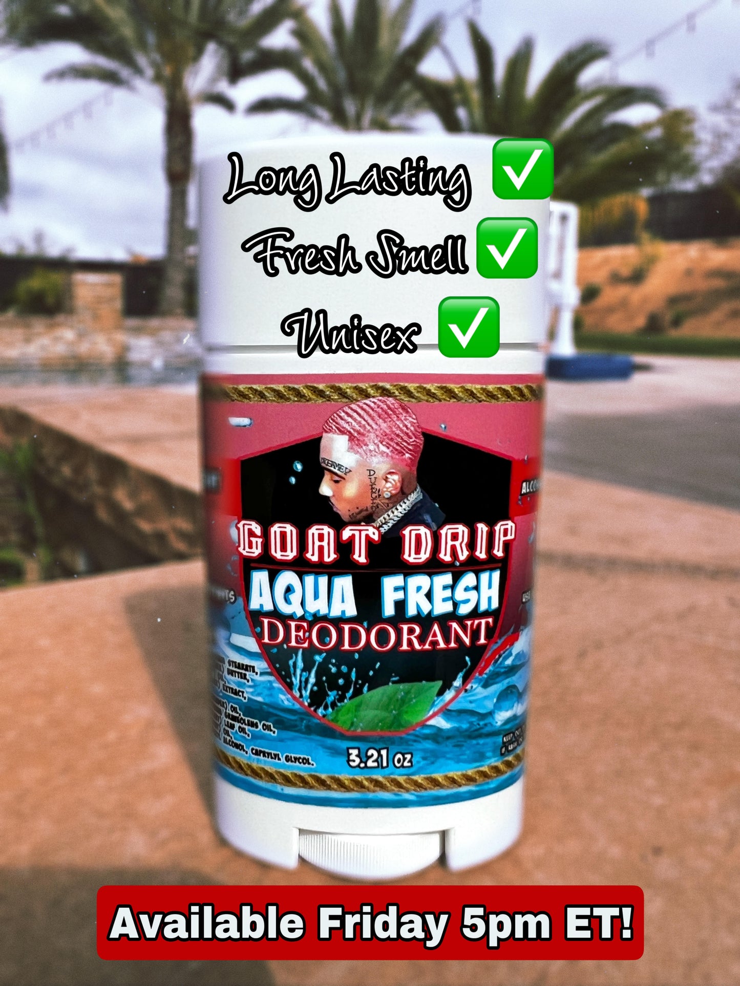 GOAT DRIP AQUA FRESH DEODORANT X2!