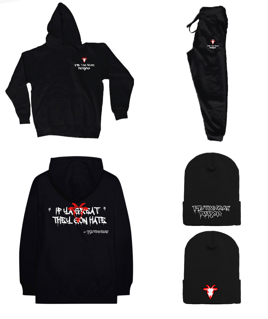 Pb The Goat Merch Drip Sweat Suit Set W/ Beanie!